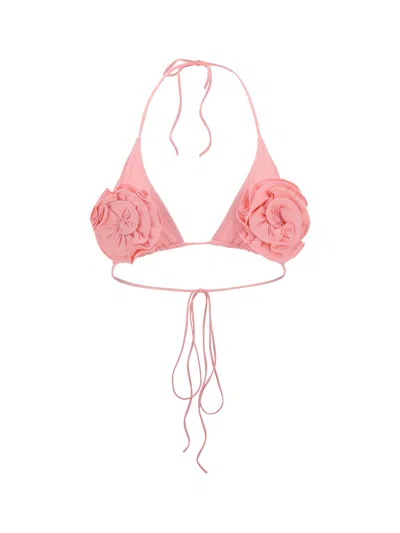 Shop Magda Butrym Swimsuit Top In Pink