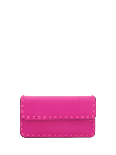 Shop Valentino Garavani Rockstud Handbag In Pink Pp