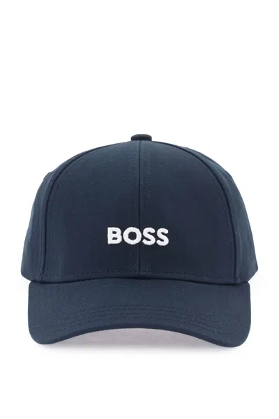 Shop Hugo Boss Baseball Cap With Embroidered Logo In Blue