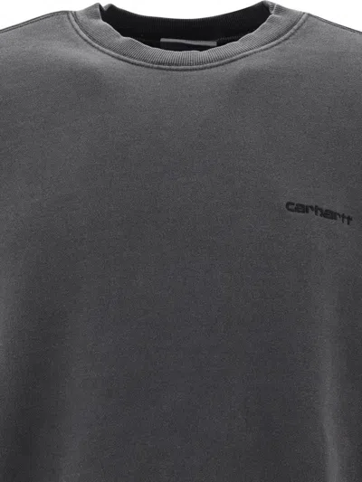 Shop Carhartt Wip "duster Script" Sweatshirt In Grey