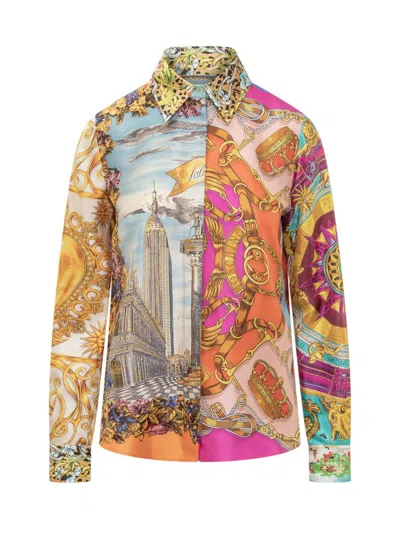 Shop Moschino Foulard Shirt In Multicolor