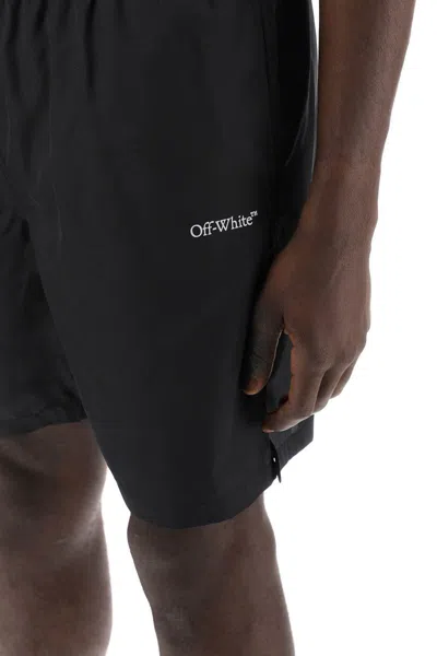 Shop Off-white Surfer Sea Bermuda Shorts In Black