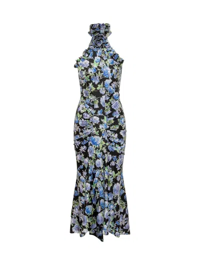 Shop Philosophy Di Lorenzo Serafini Floral Dress In Blue