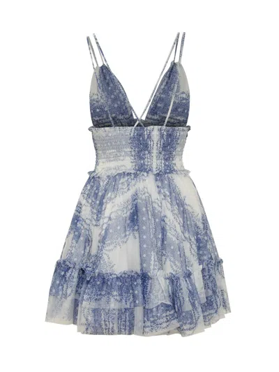 Shop Philosophy Di Lorenzo Serafini Tulle Mini Dress In Blue
