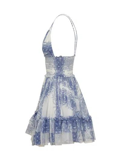 Shop Philosophy Di Lorenzo Serafini Tulle Mini Dress In Blue