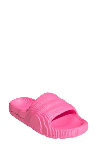 Shop Adidas Originals Adilette 22 Sport Slide In Lucid Pink/ Black/ Lucid Pink