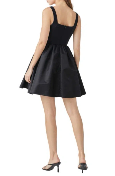 Endless Rose Corset Fit & Flare Minidress In Black