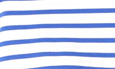 Shop Endless Rose Lueur Stripe Long Sleeve Knit Top In White/ Blue