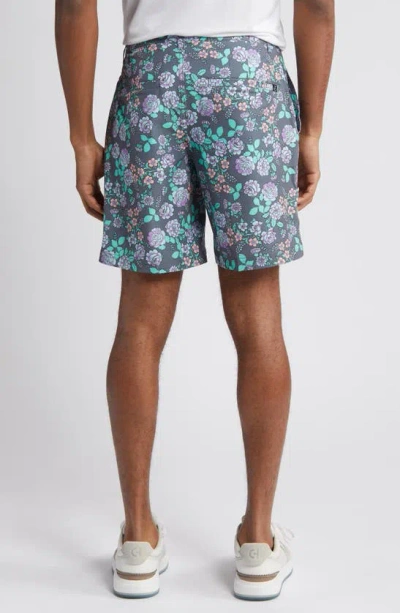 Shop Swannies Chandler Floral Print Golf Shorts In Purple