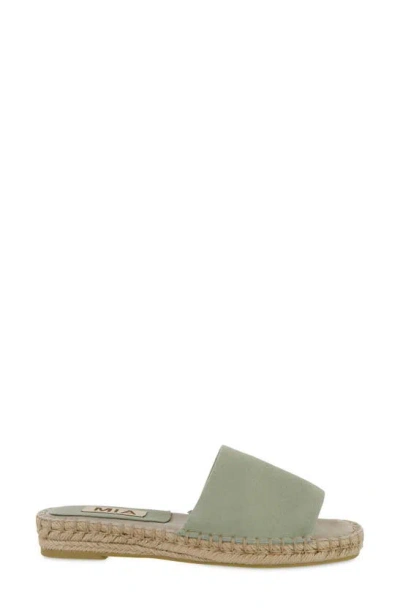 Mia Noveli Espadrille Platform Slide Sandal In Sage