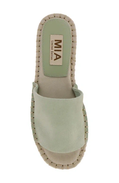 Mia Noveli Espadrille Platform Slide Sandal In Sage