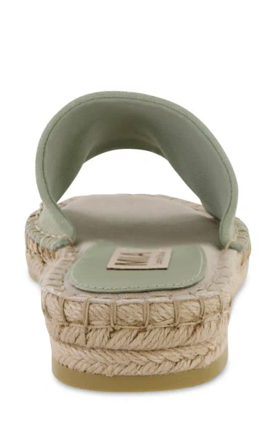 Mia Noveli Espadrille Platform Slide Sandal In Sage