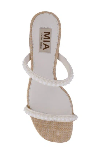 Mia Isabeli Espadrille Slide Sandal In Bone