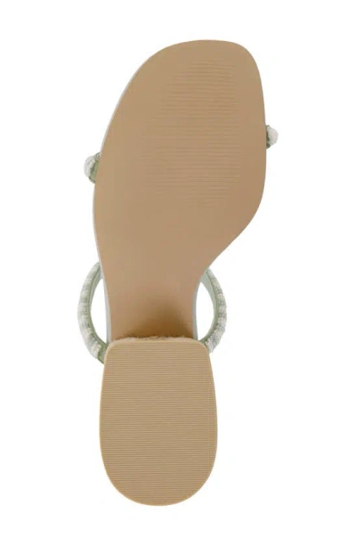 Mia Isabeli Espadrille Slide Sandal In Sage/ Off White