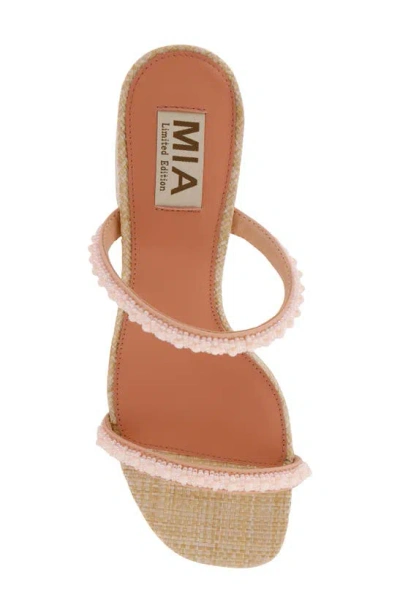 Mia Isabeli Espadrille Slide Sandal In Coral
