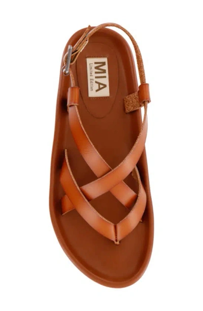 Shop Mia Zurie Slingback Sandal In Cognac