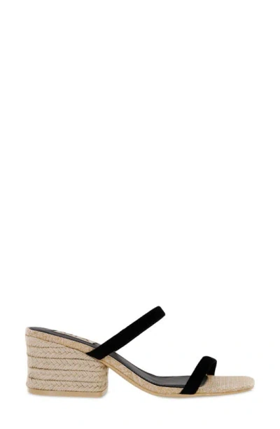 Mia Isabeli Espadrille Slide Sandal In Black