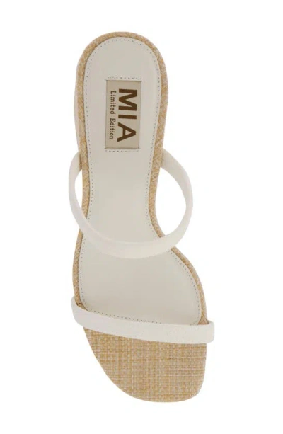 Mia Isabeli Espadrille Slide Sandal In Bone