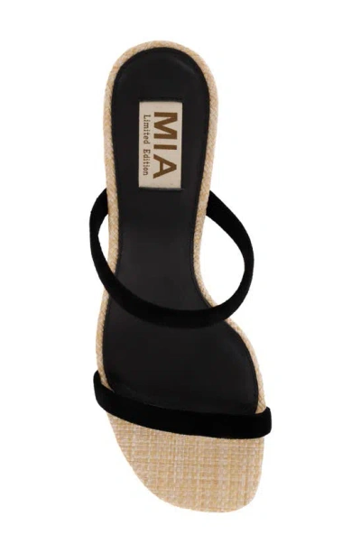 Mia Isabeli Espadrille Slide Sandal In Black