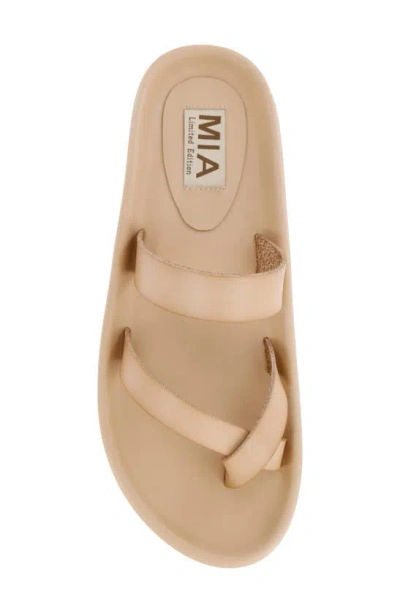 Shop Mia Zora Toe Loop Sandal In Beige
