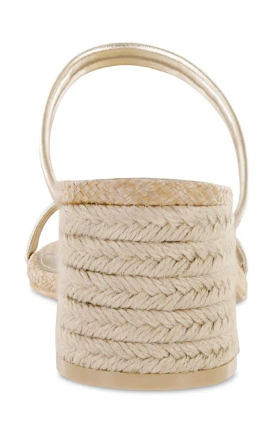 Mia Isabeli Espadrille Slide Sandal In Soft Gold
