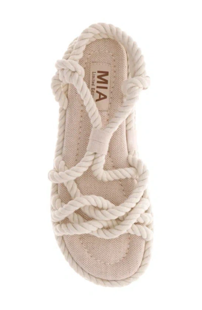 Shop Mia Marquez Strappy Platform Sandal In Off Whte