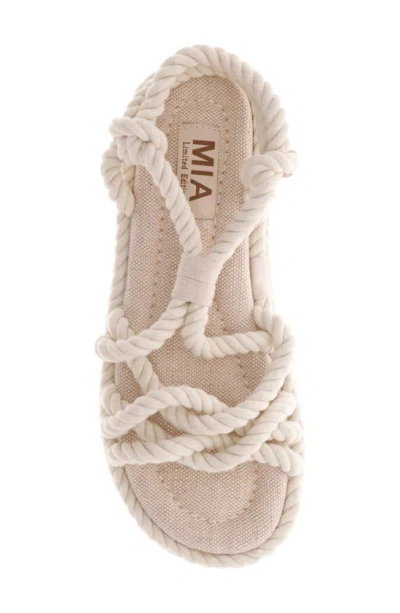 Mia Marquez Strappy Platform Sandal In Off Whte