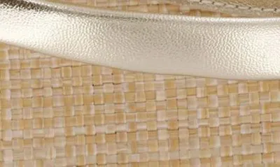 Mia Isabeli Espadrille Slide Sandal In Soft Gold