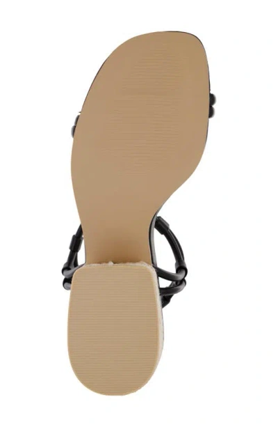 Mia Ione Ankle Strap Espadrille Sandal In Black