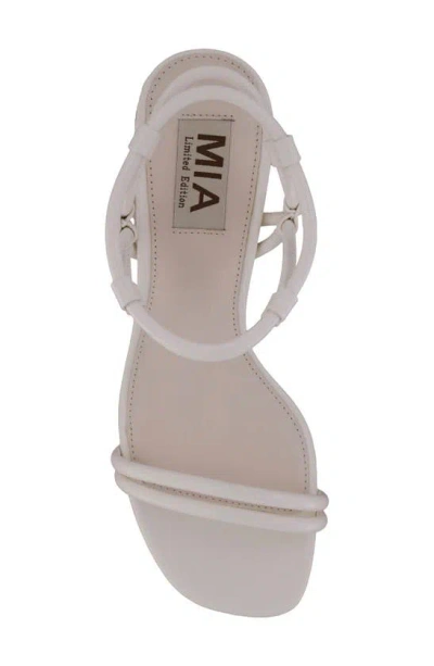 Mia Ione Ankle Strap Espadrille Sandal In Bone