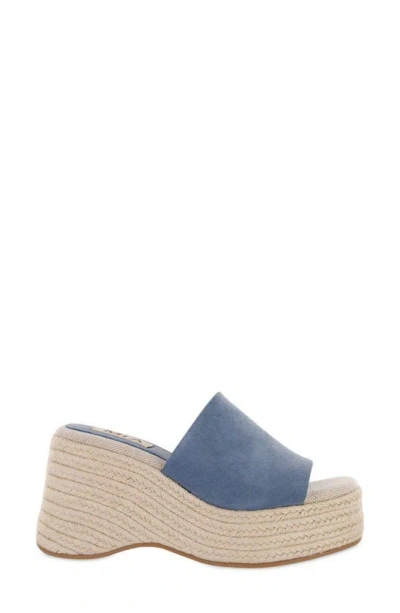 Mia Palma Espadrille Platform Wedge Sandal In Denim