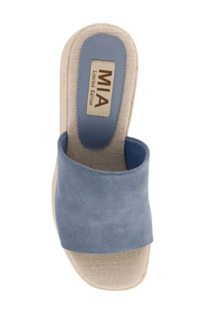 Mia Palma Espadrille Platform Wedge Sandal In Denim