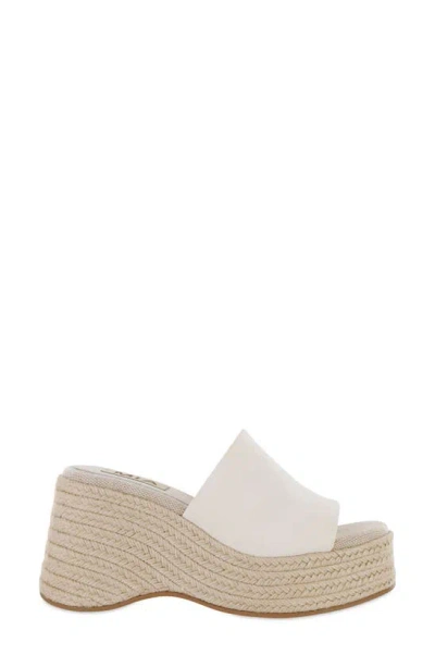 Mia Palma Espadrille Platform Wedge Sandal In Bone