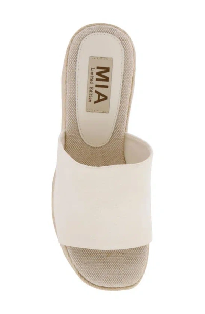 Mia Palma Espadrille Platform Wedge Sandal In Bone