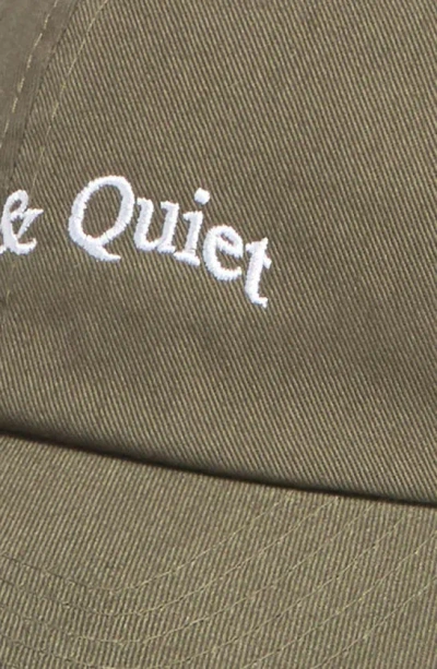 Shop Museum Of Peace And Quiet Wordmark Dad Baseball Cap In Olive