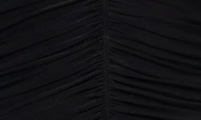 Shop Naked Wardrobe Ruched Deep V Top In Black