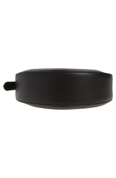 Shop Marine Serre Mini Eclips Airbrushed Crescent Print Leather Hobo Bag In Black