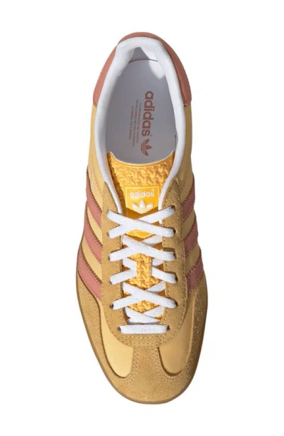 Shop Adidas Originals Gazelle Indoor Sneaker In Spark/ Wonder Clay/ White