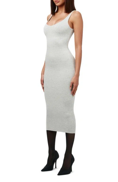 Shop Naked Wardrobe The Nw Hourglass Midi Dress In Heather Grey