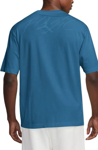 Shop Jordan Flight Essentials Graphic T-shirt In Industrial Blue