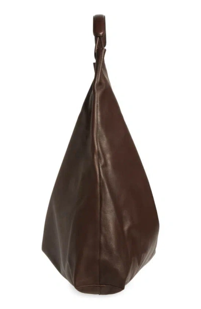Shop The Row Bindle 3 Large Hobo Bag In Dark Brown/ Black