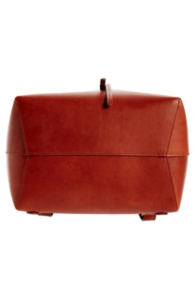 Shop Mansur Gavriel Classic Leather Backpack In Brandy/ Avion