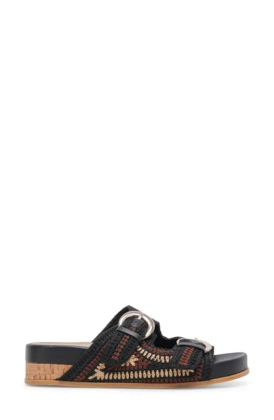 Shop Dolce Vita Ralli Wedge Sandal In Black Multi Knit