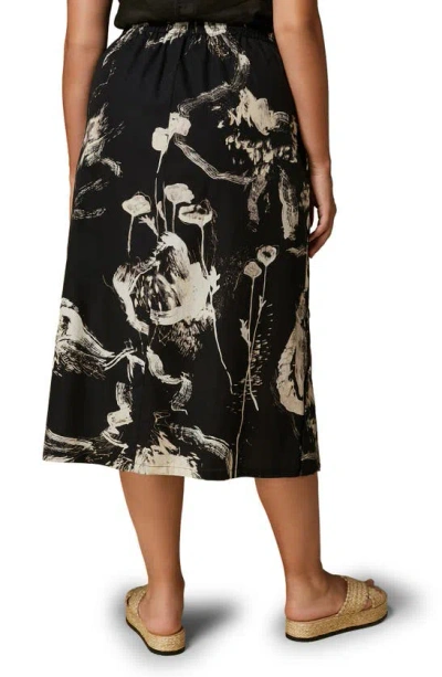 Shop Marina Rinaldi Manuele Organic Cotton Poplin Midi Skirt In Black