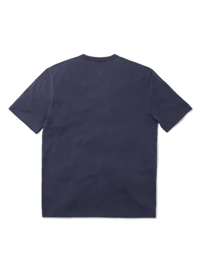 Shop Faherty Spring Lake Short-sleeve Crew T-shirt In Dune Navy