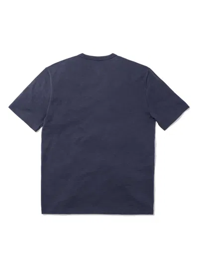 Faherty Spring Lake Short-sleeve Crew T-shirt In Dune Navy