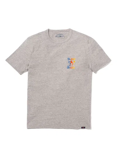 Shop Faherty Palm Springs Short-sleeve Crew T-shirt In Grey Heather