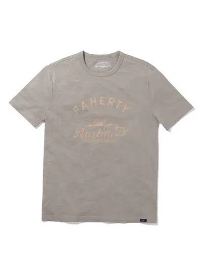 Shop Faherty Austin Short-sleeve Crew T-shirt In Coastal Sage