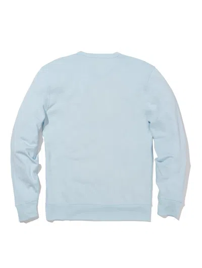 Shop Faherty Charleston Long-sleeve Terry Crewneck T-shirt In Blue Oasis
