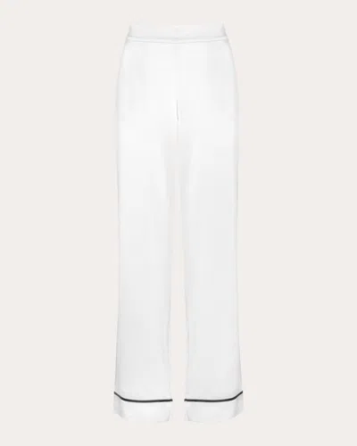 Shop Asceno Women's London Pajama Pants In White